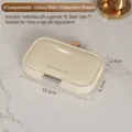 Tragbarer Tabletten-Organizer in Cremeweiß mit 8 Fächern und großem Fassungsvermögen - Klein (8 Fächer) / Milchweiß