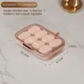 Tragbare 8-Gitter-Pillendose in Beige und Rosa für Reisen und täglichen Gebrauch - Klein (8 Fächer) / Rosa