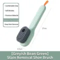 Multifunctional household soft-bristled shoe brush in elegant greyish green color - 1PC / Gray Green Cleaning Shoe Brush