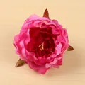 Künstlicher Pfingstrosenblütenkopf aus Seide in Magenta - Fuchsia