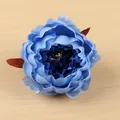 Realistischer hellblauer künstlicher Seiden-Pfingstrosenkopf für Hochzeit und Dekoration - Himmelblau