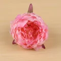 Hochwertiger künstlicher rosa Pfingstrosen-Seidenblütenkopf für Hochzeiten und Bastelarbeiten - Dunkelrosa