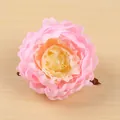 Premium künstlicher Pfingstrosenkopf aus rosa Seide für die Hochzeitsdekoration - Pink mit gelbem Herz