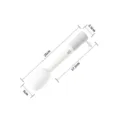 Microphone-shaped cup cleaning brush with long handle, white and grey variant tool - Microphone Shape / 1 Piece / Grayish White