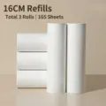 Premium 16cm lint roller refill rolls, set of 3 with 165 total tears for hair removal - Refill Pack / 16cm Refill (3 Pcs/Pack 165 Tears) / White