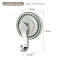 Heavy duty suction cup hook for bathroom towels in translucent green and silver finish - Transparent Green Silver
