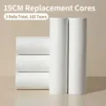 19cm lint roller refills set, 3 rolls with 165 sheets total for effective hair removal - Refill Pack / 19cm Refill (3 Pcs/Pack 165 Tears) / White