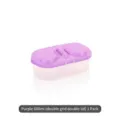 Purple 600ml dual-compartment food storage container with lids - Purple