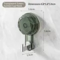 Transparent green heavy-duty suction cup hook for bathroom and kitchen walls - 9.8x5.8x3.9cm / Transparent Green
