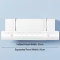 Deflector de aire acondicionado blanco telescópico para pared, ajustable 55cm a 95cm - 55-95cm Paquete / Blanco