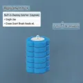 Pack of 6 blue ocean-scented disposable toilet brush heads for bathroom cleaning - Ocean Scented Refills