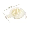 Cream white plastic kitchen sink strainer drain basket with 13.5x11x4 cm dimensions shown - 13.5cmx11cmx4cm / Cream
