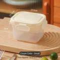 Portable cream-colored sealed lunch box with built-in ice pack compartment, 13.5x11.5x9cm - Small (Upper Ice Pack Fresh) / Cream