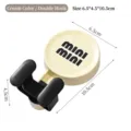 Cream color round double hook for versatile home storage with dimensions 6.5x4.5x10.5cm - Double Hook / Cream