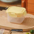 Portable lemon yellow double-layer lunch box with sealed lid for outdoor fresh fruit storage - Small (Upper Ice Pack Fresh) / Lemon Yellow