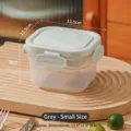 Grey small portable double-layer lunch box with cooling ice pack, 13.5x11.5x9cm - Small (Upper Ice Pack Fresh) / Gray
