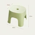 Grand tabouret en plastique vert épais 26x23x24cm pour la salle de bain et la maison - Grand (1 pièce) / Vert Crème