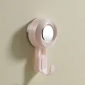 Durable pink rotary vacuum suction cup wall hook for heavy duty bathroom and kitchen use - Sakura Pink