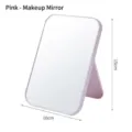 Compact pink foldable desktop makeup mirror for dormitory and travel, 10x15cm size - 15cm x 10cm / Pink