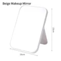 Professional portable foldable desktop makeup mirror in elegant beige finish, size 15x10cm - 15cm x 10cm / Off White