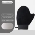 Black velvet tanning mitt applicator for streak-free body lotion and self-tan application - Black
