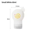 Portable white donut-shaped silicone travel dispenser bottle for toiletries, 60ml capacity - Small (60ml) / White