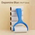 Dopamine blue sticky lint roller with 50-sheet refills for clothing and home - 1 Roll / Dopamine Blue