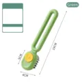 Multifunctional green shoe brush with liquid dispenser and soft bristles for laundry - 1 Piece / Green