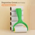Dopamine green lint roller with 5 refills for efficient clothes dust and hair removal - 1 Roll / Dopamine Green