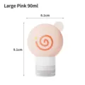 90ml pink donut-shaped silicone squeeze bottle for travel toiletries and lotions - Large (90ml) / Pink