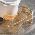 Amber translucent anti-slip toilet footstool for squatting and bathroom posture aid - Transparent Orange