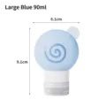 Flacone da viaggio in silicone blu a forma di ciambella con capacità di 90 ml, igiene - Grande (90ml) / Blu