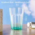 Minimalistischer grüner Verlaufs-Mundspülbecher für das Badezimmer zu Hause 11,8 cm - 450ml / Hellblau
