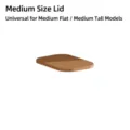 Durable replacement lid for medium cream-style stackable storage box in tan finish - Lid (For Medium)