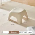 Small coffee colored non-slip plastic kids bathroom stool, 25.2x25.2x16cm variant - Kids / Small (25.2x25.2x16cm) / Coffee