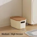 Medium heightened cream storage box without lid, 24.5x17.8x13.5cm variant - Medium - Tall (Without Lid)