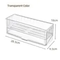 Transparent plastic kitchen storage sink organizer rack 28.5x9.5x10cm dimensions - Clear