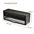 Transparent black kitchen sink organizer storage rack with 28.5cm x 9.5cm x 10cm size - Transparent Black