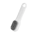 Ergonomische weiße Schuhbürste mit weichen grauen Borsten und Spender - Einfache Version Schuhbürste (Weiß) / Weiß