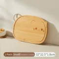 Small bamboo cutting board with cute cat engraving and metal handle, size 32x22.5cm - Small Size (32x22.5x1cm)
