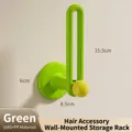 Bright green ABS plastic hair accessory wall hook organizer for headbands and ties. - 15.5x8.5x6cm / Green