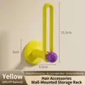 Yellow wall-mounted storage hook for hair accessories made of ABS and PP material - 15.5x8.5x6cm / Yellow