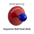 Gancho de pared creativo estilo dopamina rojo y azul para colgar ropa y bolsos de mano - Rojo