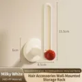Cream white wall-mounted hair accessory storage rack for headbands and scrunchies - 15.5x8.5x6cm / White
