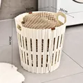 Collapsible cream laundry basket and storage bin with 36cm dimensions for home use - 36x36x36cm / Cream White