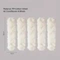 Set of 5 white fluffy replacement heads for air conditioner and blind cleaning brushes - Replacement Cloths (5 Pieces)