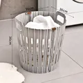 Durable grey folding laundry basket storage bin with 36cm dimensions for home laundry use - 36x36x36cm / Gray
