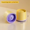 Yellow and purple silicone ice ball mold for large spherical ice cubes with easy release design - Single Pom Pom / 1 Piece/Pack / Purple