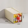 Cream drawer storage box with red handle and transparent front, 20x10x10cm - Medium (20*10*10cm) / Red