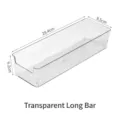 Transparent long plastic organizer drawer storage box with dimensions 29.4x9.5x6.2cm - Long Strip (29.4*9.5*6.2cm) / Clear